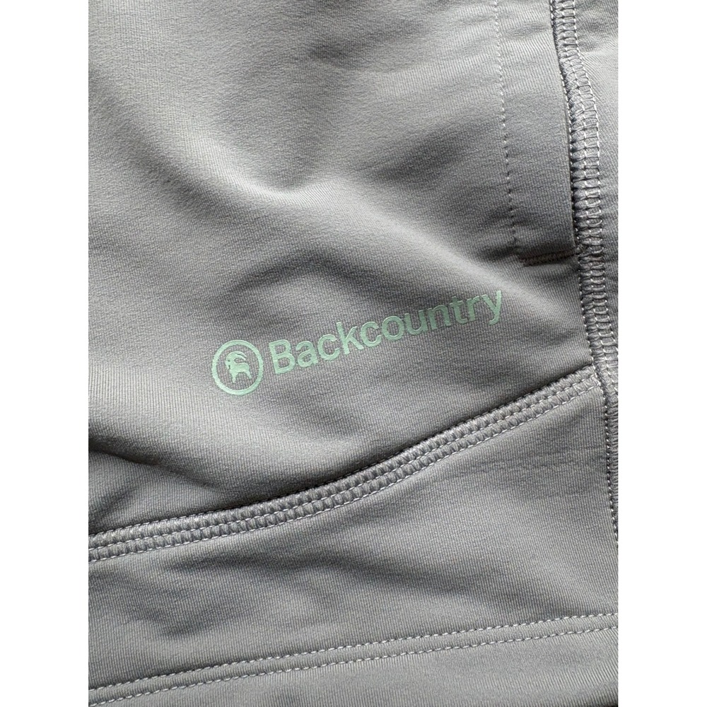 Backcountry Mens Small Gray Quarter Zip Technical Hoodie Grid Fleece Scuba Hood - Picture 2 of 6